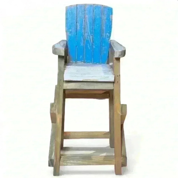 🛟 Wood Lifeguard Beach Chair Decoration 
Approx 10” tall 🛟 - Picture 1 of 5